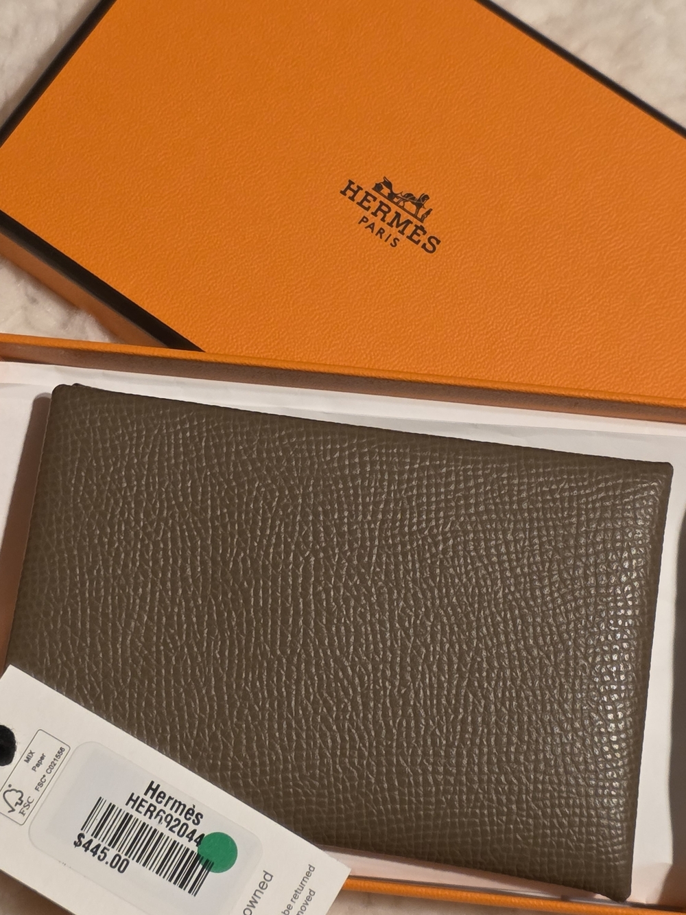 Hermès Calvi Leather Card & Key Holder